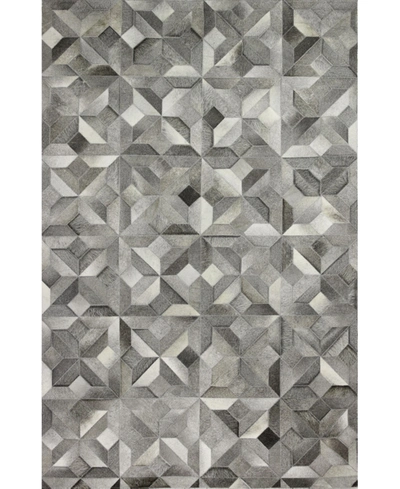 Bb Rugs Cowhide Hie-04 Gray 5' X 8' Area Rug In Grey