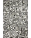 Bb Rugs Cowhide Hie-04 Gray 8' X 10' Area Rug In Grey