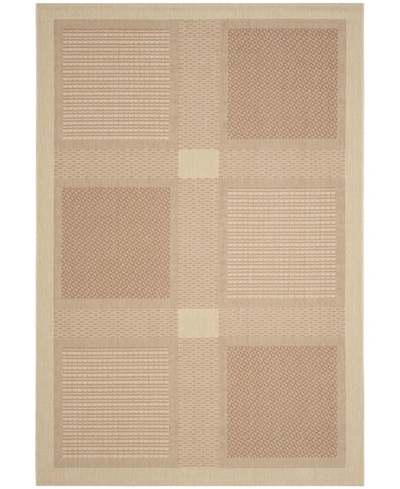 Safavieh Courtyard Cy1928 Natural And Terra 4' X 5'7" Outdoor Area Rug In White