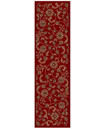 Km Home Closeout!  Pesaro Flores 2'2" X 7'7" Runner In Red