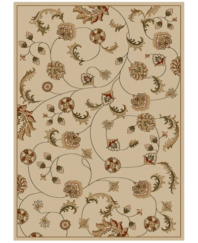 Km Home Closeout!  Pesaro Flores 7'9" X 11' Area Rug In Ivory