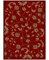 Km Home Closeout!  Pesaro Flores 7'9" X 11' Area Rug In Red
