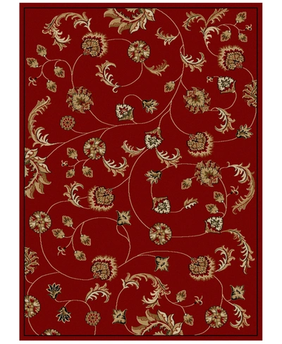 Km Home Closeout!  Pesaro Flores 7'9" X 11' Area Rug In Red