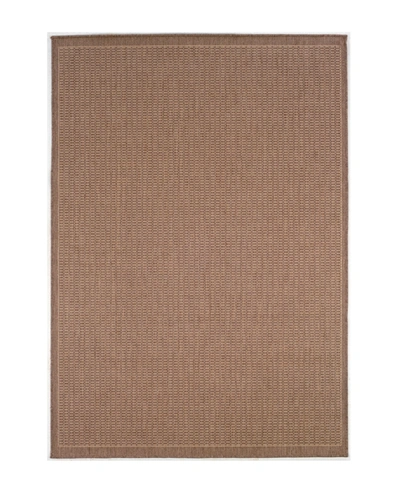 Couristan Closeout!  Recife Saddle Stitch Machine-washable Cocoa/natural 2'3" X 11'9" Indoor/outdoor In No Color