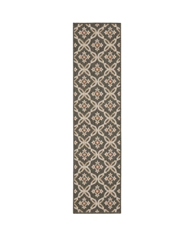 Jhb Design Latitude 1904k Gray 1'10" X 7'6" Runner Rug In Navy