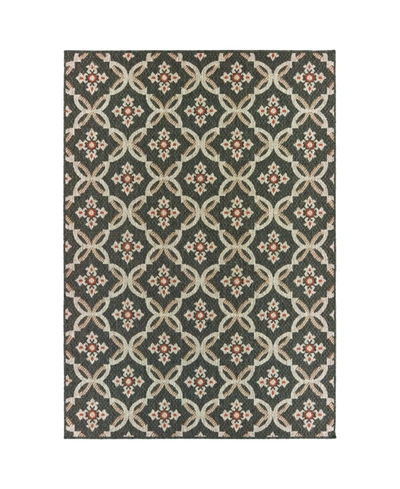 Jhb Design Latitude 1904k Gray 6'7" X 9'2" Outdoor Area Rug In Navy