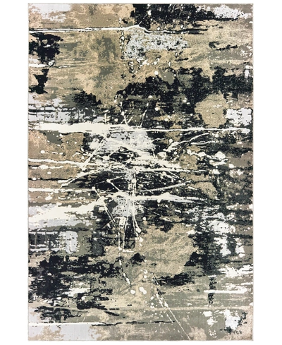 Oriental Weavers Bowen 109e2 2'3" X 7'6" Runner Rug In Black/gold