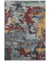 Jhb Design Journey Alpine Stone 1'10" X 3'2" Area Rug In Blue/red