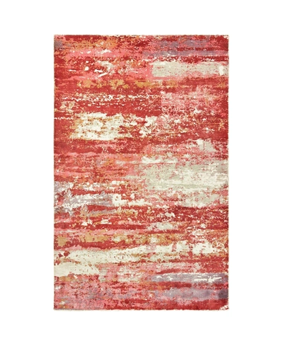 Jhb Design Formations 70004 Pink 6' X 9' Area Rug In Red