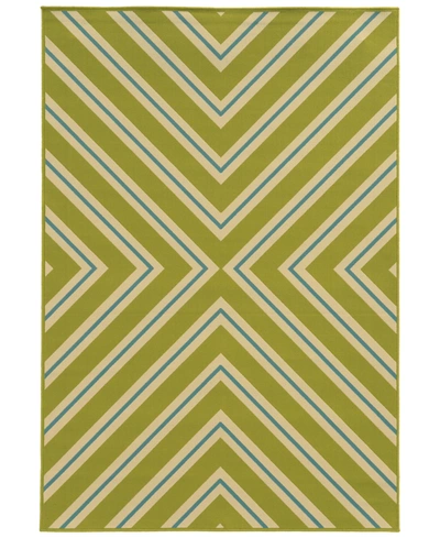 Oriental Weavers Riviera 4589 5'3" X 7'6" Indoor/outdoor Area Rug In Green/blue