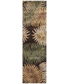 Kas Havana Fern View Runner Area Rug, 2'3 X 8' In Espresso