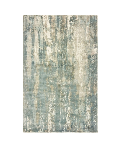 Jhb Design Creation Cre02 Blue 10' X 14' Area Rug In Gray