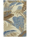 Kas Havana Rainforest 3'3" X 5'3" Area Rug In Ivory/blue