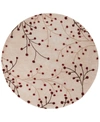 SURYA ATHENA ATH-5053 BURGUNDY 4' ROUND AREA RUG