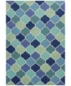 KAS HARBOR STELLA 4231 BLUE 2' X 3' INDOOR/OUTDOOR AREA RUG