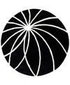 Surya Forum Fm-7072 Black 8' Round Area Rug In Black