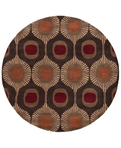 Surya Forum Fm-7170 Dark Brown 4' Round Area Rug