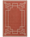 Surya Alfresco Alf-9631 Rust 5'3" X 7'6" Area Rug, Indoor/outdoor In Rust