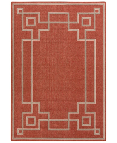 Surya Alfresco Alf-9631 Rust 5'3" X 7'6" Area Rug, Indoor/outdoor