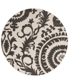 Surya Alfresco Alf-9612 Black 8'9" Round Area Rug, Indoor/outdoor In Black