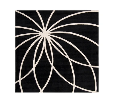 Surya Forum Fm-7072 Black 4' Square Area Rug