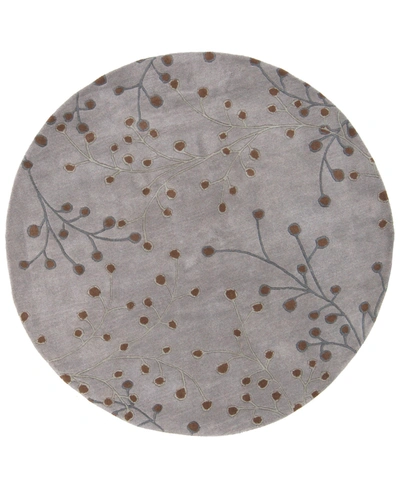 Surya Athena Ath-5055 Medium Gray 6' Round Area Rug