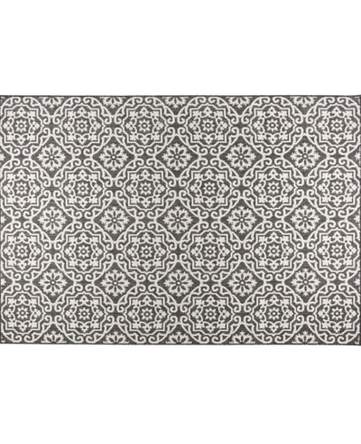 Nicole Miller Patio Country Danica 2a-6681-480 Black And Gray 6'6" X 9'2" Area Rug In Black/gray