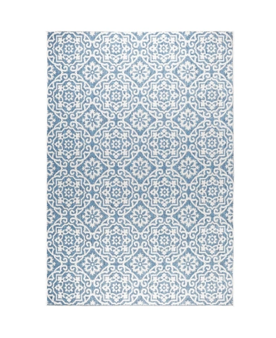 Nicole Miller Patio Country Danica 10-6681-340 Blue And Gray 9'2" X 12'5" Area Rug In Blue/gray