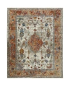 NICOLE MILLER PARLIN ASTER 2-XC24B-109 IVORY AND RUST 6'6" X 9'2" AREA RUG