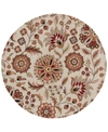 Surya Athena Ath-5035 Dark Brown 6' Round Area Rug In Dark Brown