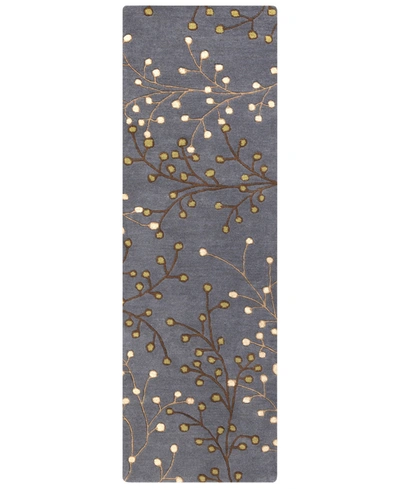 Surya Athena Ath-5125 Navy 3' X 12' Runner Area Rug