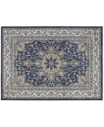 Global Rug Designs Haven Hav09 Navy And Ivory 5'3" X 7'2" Area Rug In Navy/ivory