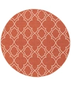 Surya Closeout! Livabliss Alfresco Alf-9591 Rust 5'3" Round Area Rug, Indoor/outdoor In Rust