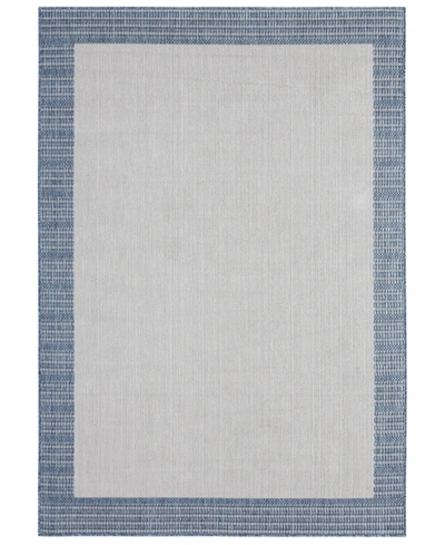 Nicole Miller Patio Country Landry 5'2" X 7'2" Area Rug In Gray/blue