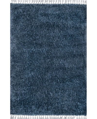 Nuloom Belleza Plush Neva 7'10" X 10'10" Area Rugs In Blue