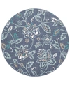 Shop Surya Alfresco Alf-9673 Charcoal 8'9" Round Area Rug, Indoor/outdoor