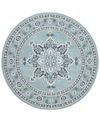 Surya Closeout! Livabliss Alfresco Alf-9687 Aqua 8'9" Round Area Rug, Indoor/outdoor In Aqua