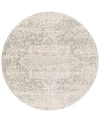 Surya Harput Hap-1024 Gray 7'10" Round Area Rug In Gray