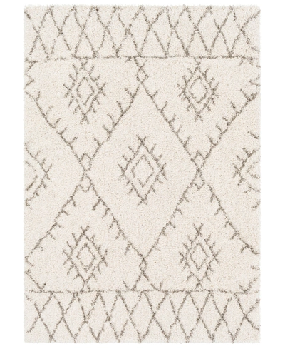 Surya Serengeti Shag Sgt-2301 White 6'7" X 9'6" Area Rug