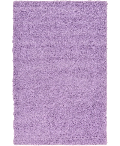 Bayshore Home Closeout!  Exact Shag Exs1 5' X 8' Area Rug In Lilac