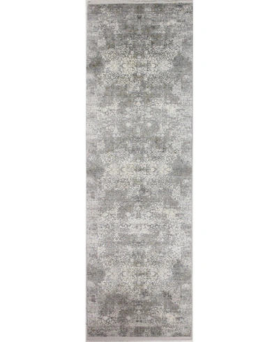 Bb Rugs Charm Cha-08 Gray 2'6" X 8' Runner Rug In Grey