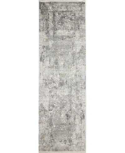 Bb Rugs Charm Cha-09 Gray 2'6" X 8' Runner Rug In Grey