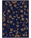 Km Home Closeout!  Pesaro Flores 7'9" X 11' Area Rug In Navy