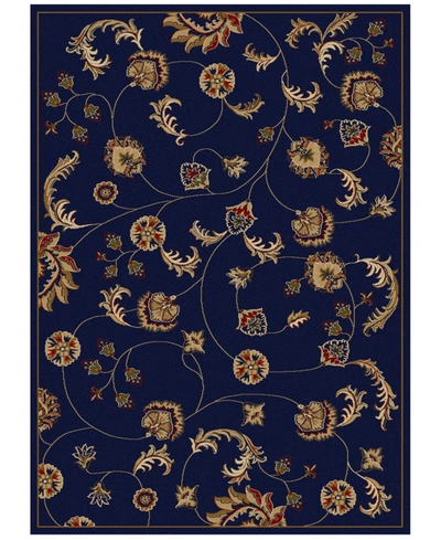 Km Home Closeout!  Pesaro Flores 7'9" X 11' Area Rug In Navy