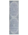 SIMPLY WOVEN VIRGINIA R3572 BLUE 2'3" X 8' RUNNER RUG