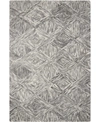 Nourison Interlock Lnk01 Charcoal 3'9" X 5'9" Area Rug In Charcoal