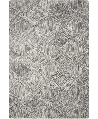 Nourison Interlock Lnk01 Charcoal 3'9" X 5'9" Area Rug