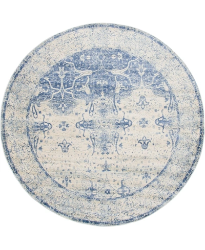 Bayshore Home Closeout!  Agostina Ago4 8' X 8' Round Area Rug In Navy Blue