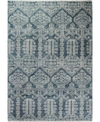 Bb Rugs Natural Wool Nat-19 7' 6" X 9' 6" Area Rug In Azure