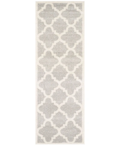 Safavieh Amherst Amt423 Light Grey And Beige 2'3" X 7' Runner Outdoor Area Rug In No Color